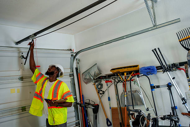 Professional Garage Door Panel Replacement technician working in Madera Acres, CA